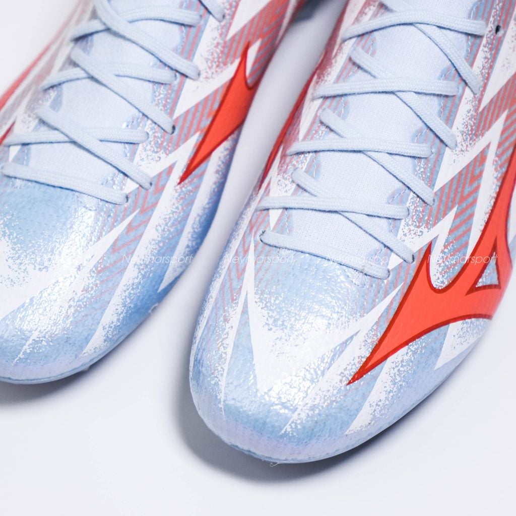 Giày đá bóng cỏ tự nhiên Mizuno Alpha III ELITE FG Serene Spark - Blue Finch/Cornflower Blue/Lava Orange