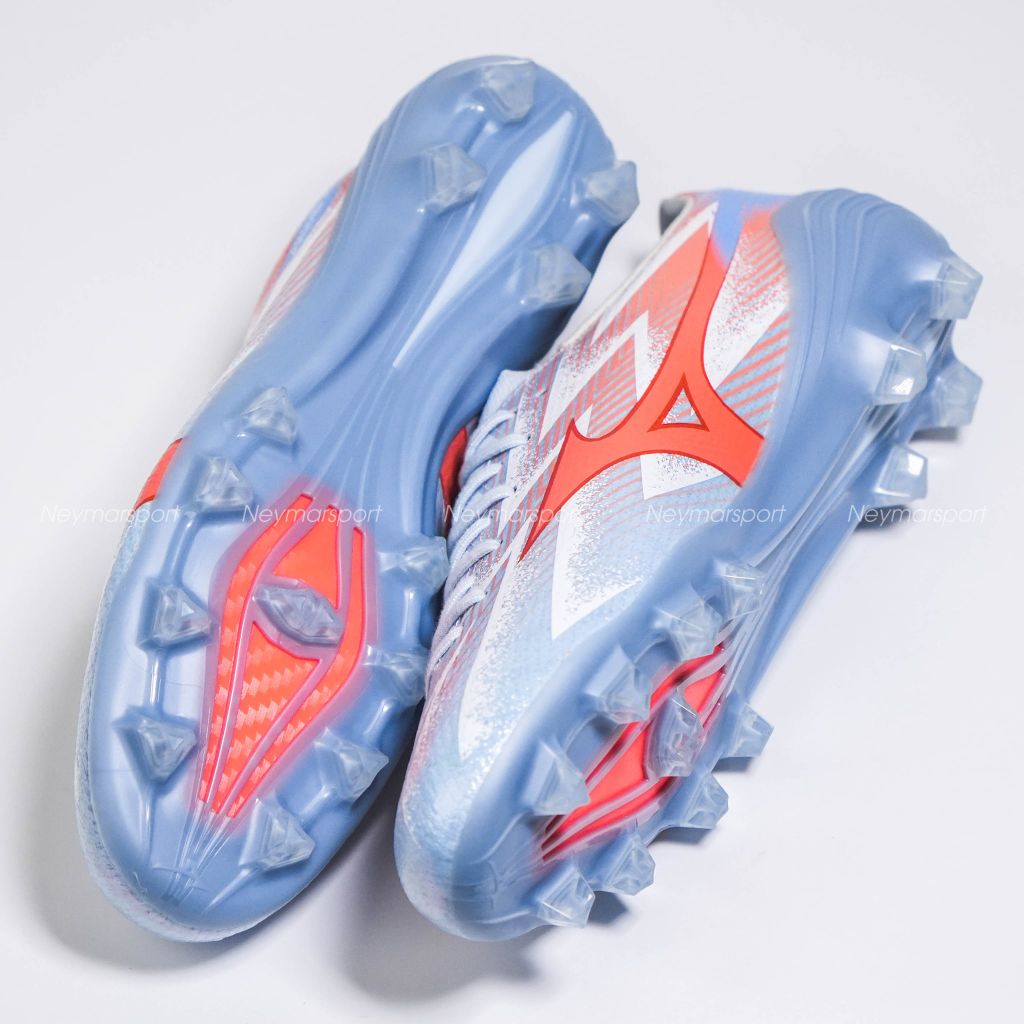 Giày đá bóng cỏ tự nhiên Mizuno Alpha III ELITE FG Serene Spark - Blue Finch/Cornflower Blue/Lava Orange