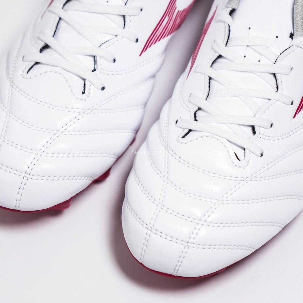 Giày đá bóng cỏ tự nhiên Mizuno Monarcida Neo III Select FG - White/MORELIA 40th Red P1GA262560