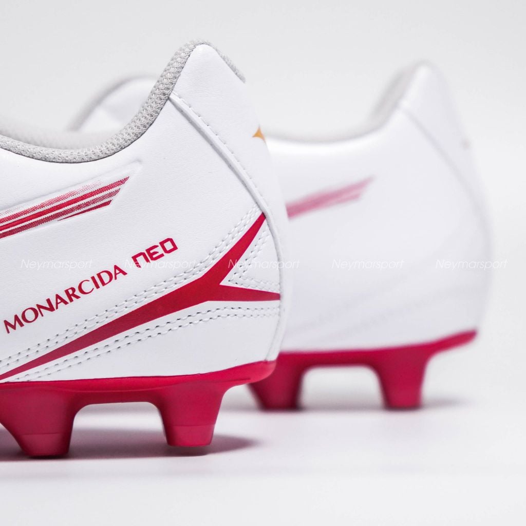 Giày đá bóng cỏ tự nhiên Mizuno Monarcida Neo III Select FG - White/MORELIA 40th Red P1GA262560