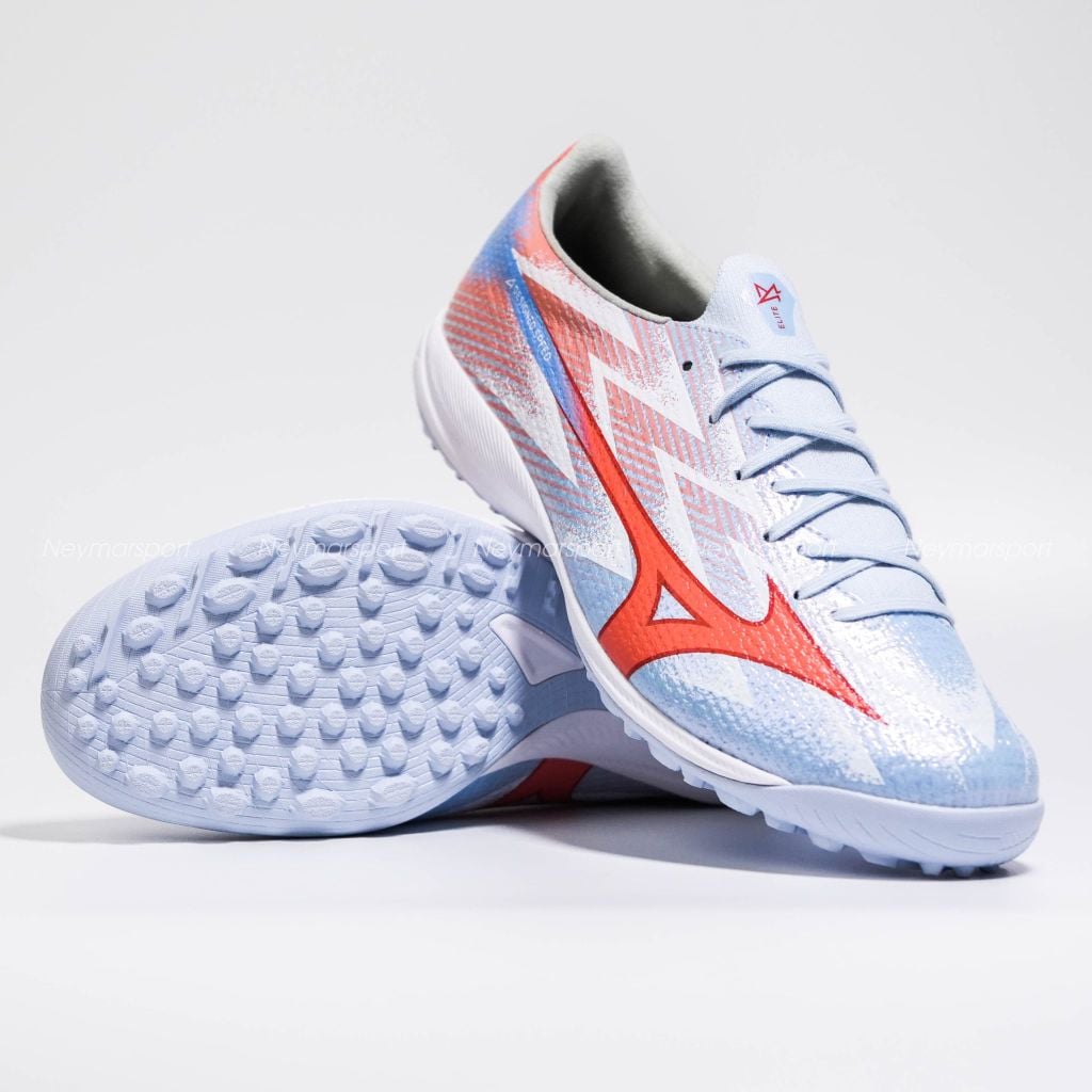 Giày đá bóng Cỏ nhân tạo Mizuno Alpha III ELITE AS TF Serene Spark - Blue Finch/Cornflower Blue/Lava Orange P1GD266222