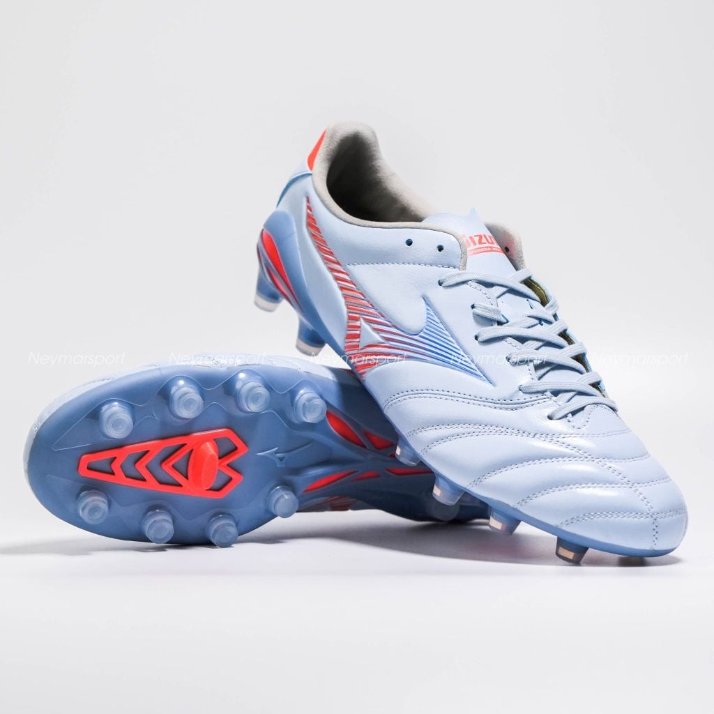 Giày đá bóng cỏ tự nhiên Mizuno Morelia Neo V Pro FG Serene Spark - Blue Finch/Cornflower Blue/Lava Orange P1GA268422