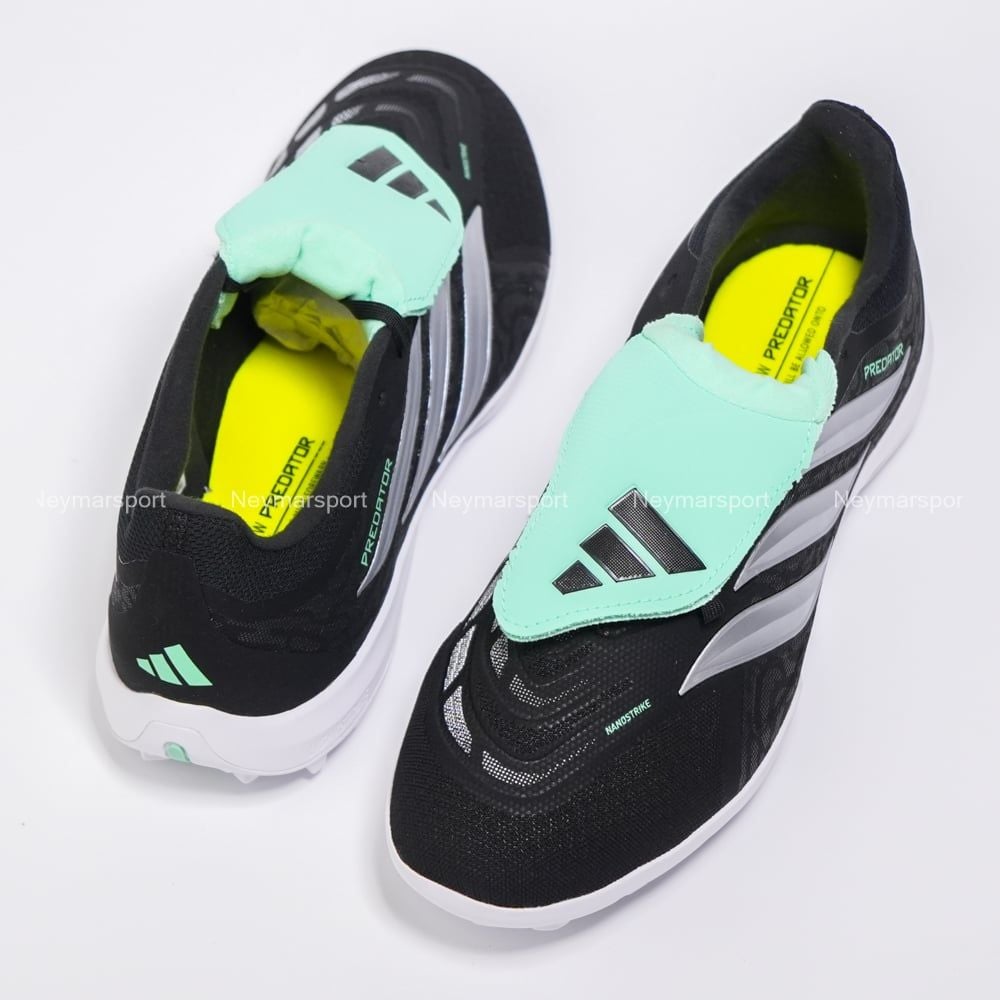 Giày đá bóng cỏ nhân tạo Adidas Predator League Fold-over Tongue TF Final Rush - Black/Mint IH7215