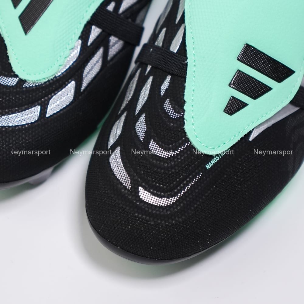 Giày đá bóng cỏ tự nhiên Adidas Predator League Fold-over Tongue FG Final Rush - Black/Mint JP6273