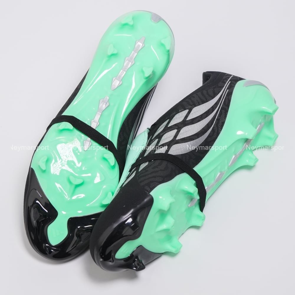 Giày đá bóng cỏ tự nhiên Adidas Predator League Fold-over Tongue FG Final Rush - Black/Mint JP6273