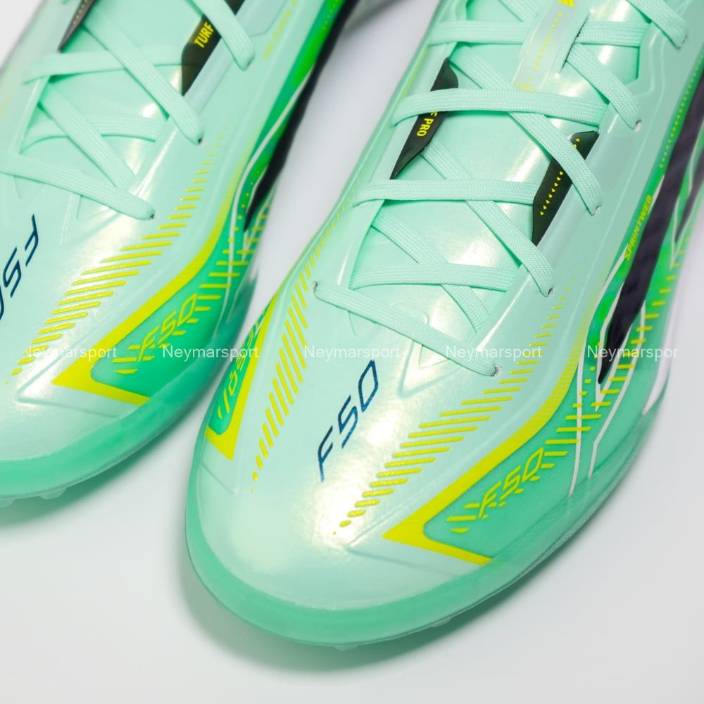 Giày đá bóng cỏ nhân tạo adidas F50 Hyperfast Pro TF Final Rush - Mint/Black KJ6093