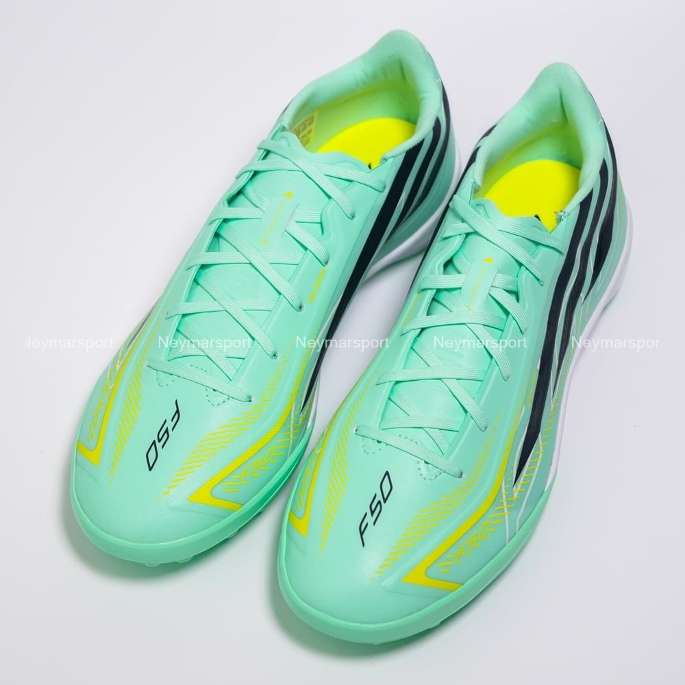Giày đá bóng cỏ nhân tạo adidas F50 Hyperfast League TF Final Rush - Mint/Black KJ3435