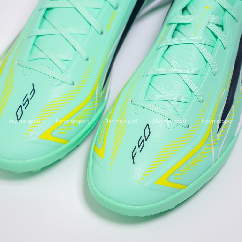 Giày đá bóng cỏ nhân tạo adidas F50 Hyperfast League TF Final Rush - Mint/Black KJ3435