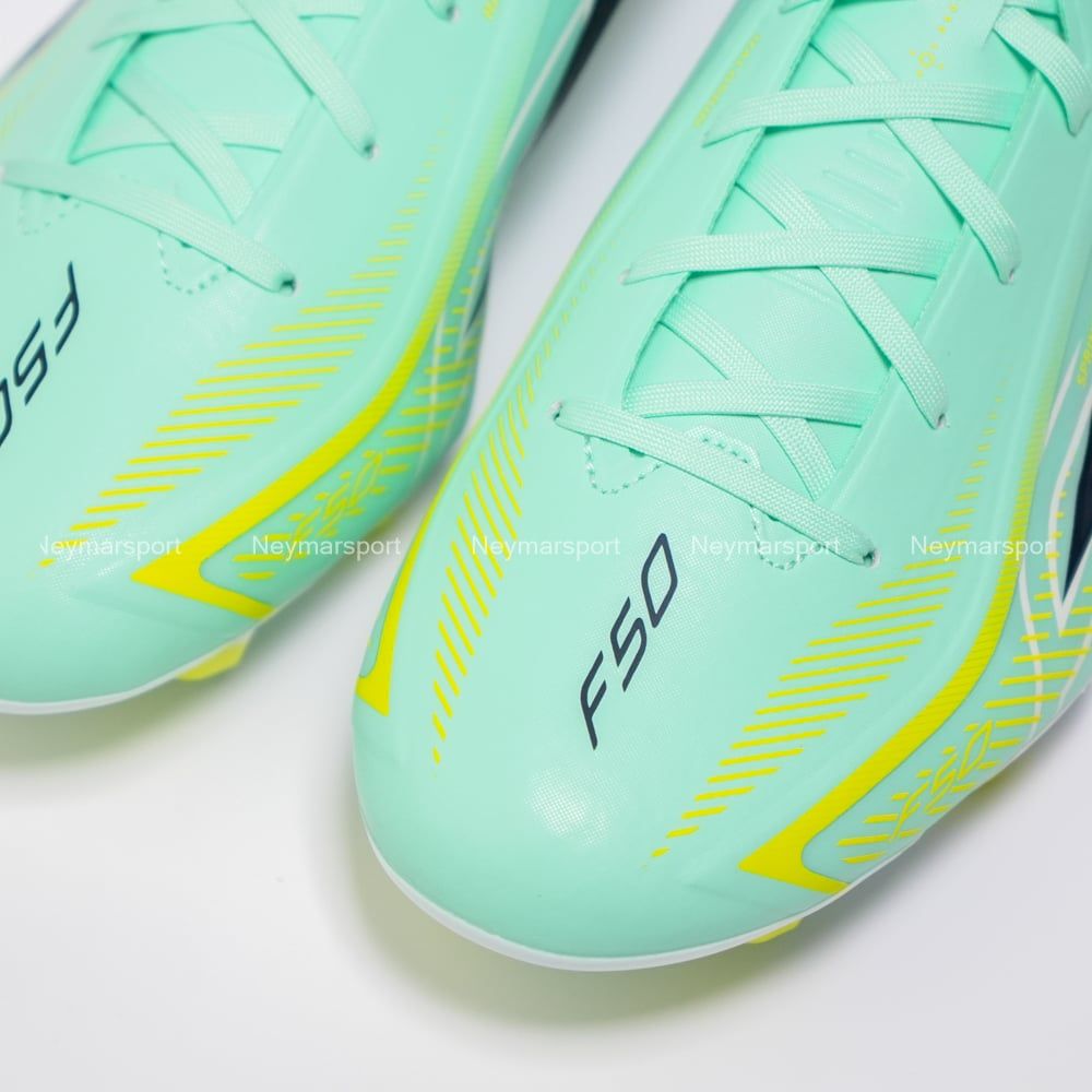 Giày đá bóng cỏ tự nhiên adidas F50 Hyperfast League FG Final Rush - Mint/Black KK1052