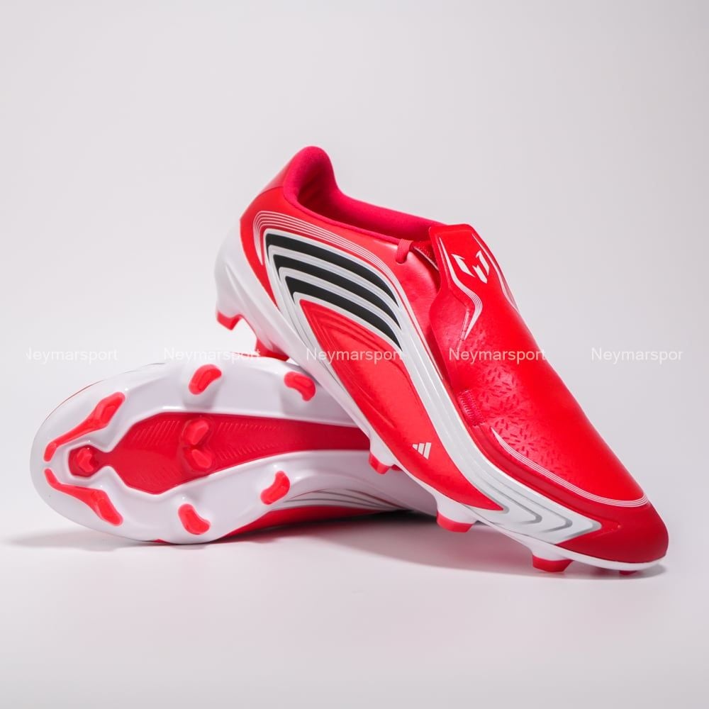 Giày đá bóng cỏ tự nhiên adidas F50 Messi League FG - White/Red/Black IH1901