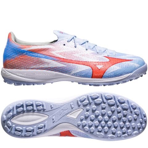 Giày đá bóng Cỏ nhân tạo Mizuno Alpha III ELITE AS TF Serene Spark - Blue Finch/Cornflower Blue/Lava Orange P1GD266222