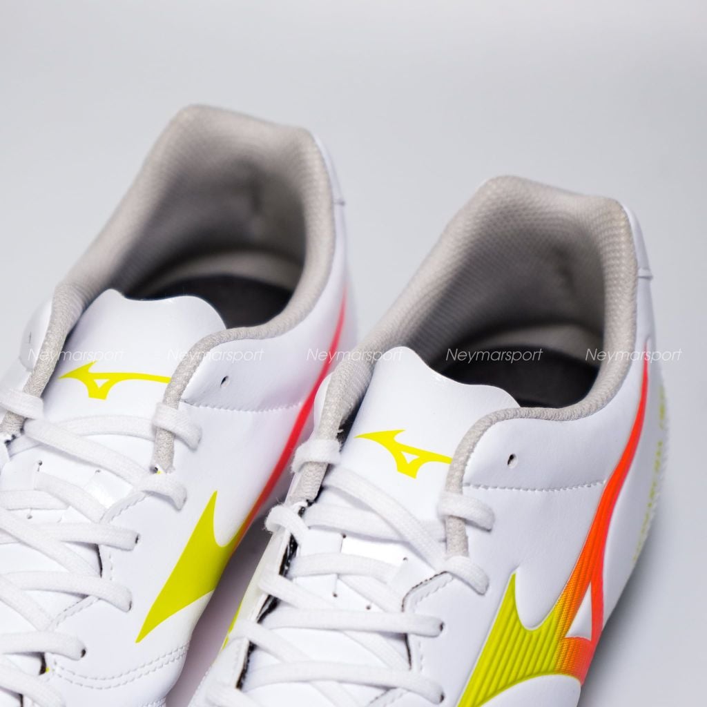 Giày đá bóng cỏ tự nhiên Mizuno Monarcida Neo III Select FG Prism White - White/Evening Primrose/Lava Orange P1GA262554