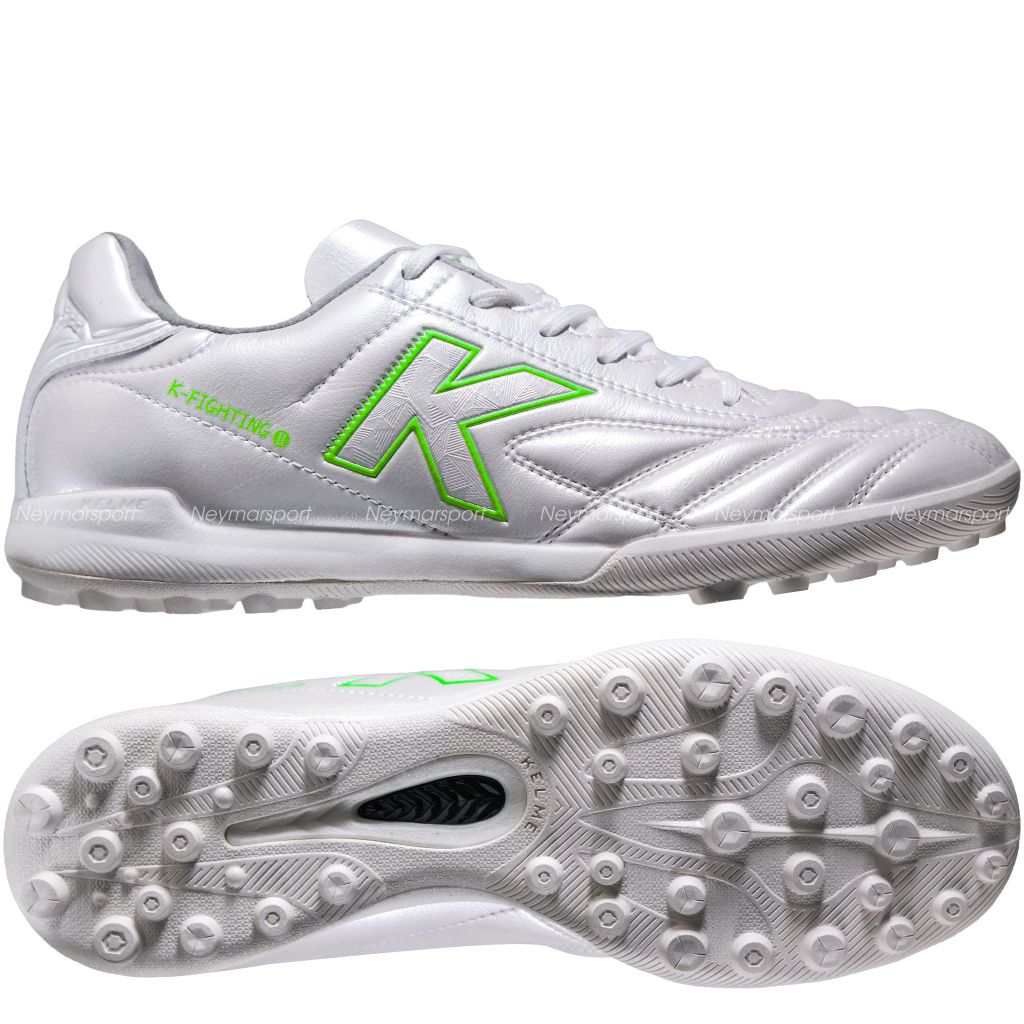 Giày đá bóng cỏ nhân tạo Kelme K-Fighting - White/Fresh Green 8621ZX1474-170