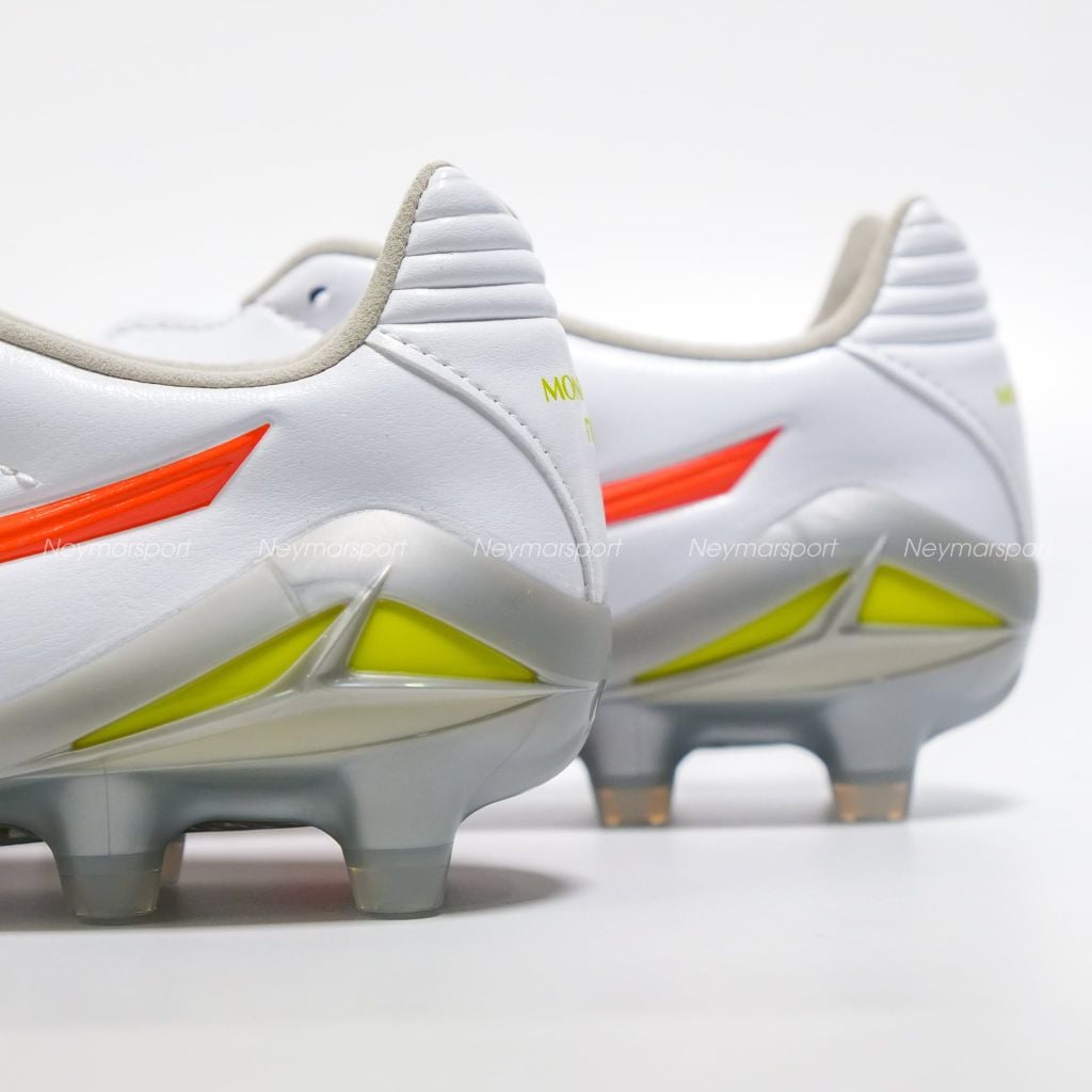 Giày đá bóng cỏ tự nhiên Mizuno Monarcida Neo III PRO FG Prism White - White/Evening Primrose/Lava Orange P1GA262254