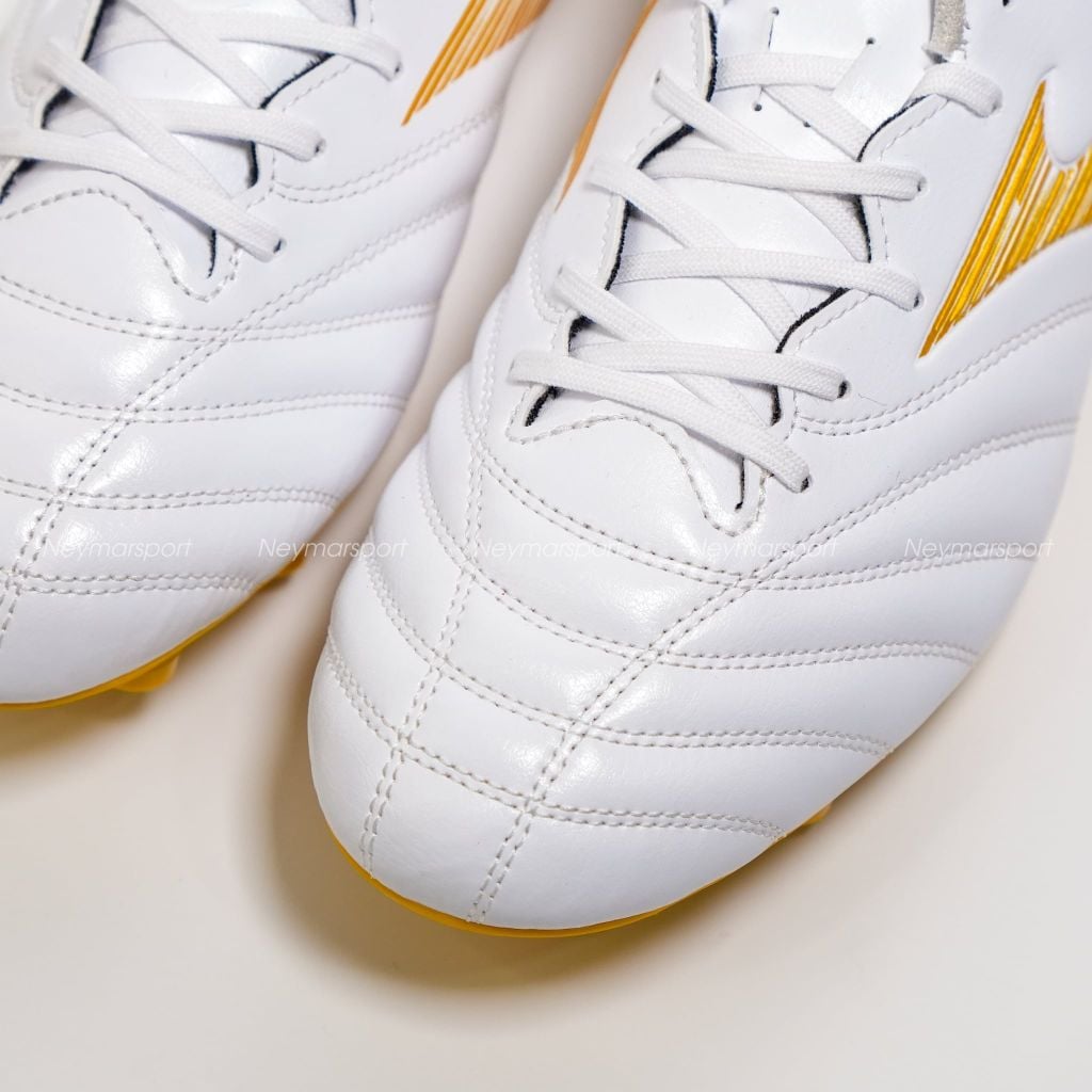 Giày đá bóng cỏ tự nhiên Mizuno Monarcida Neo III Select FG - White/Gold P1GA262550