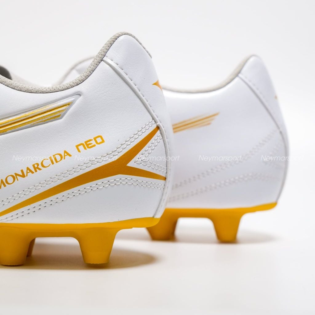 Giày đá bóng cỏ tự nhiên Mizuno Monarcida Neo III Select FG - White/Gold P1GA262550