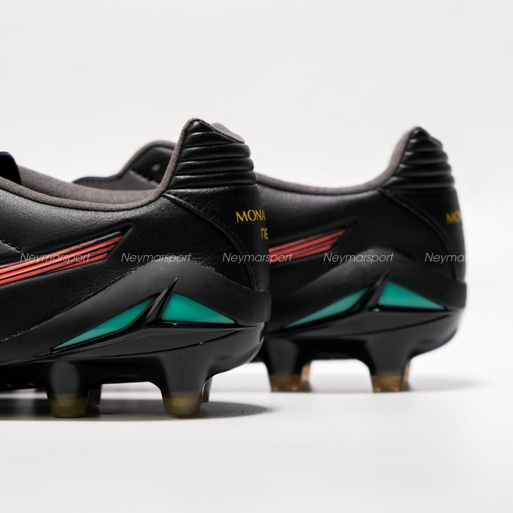 Giày đá bóng cỏ tự nhiên Mizuno Monarcida Neo III PRO FG Bright Black - Black/Red