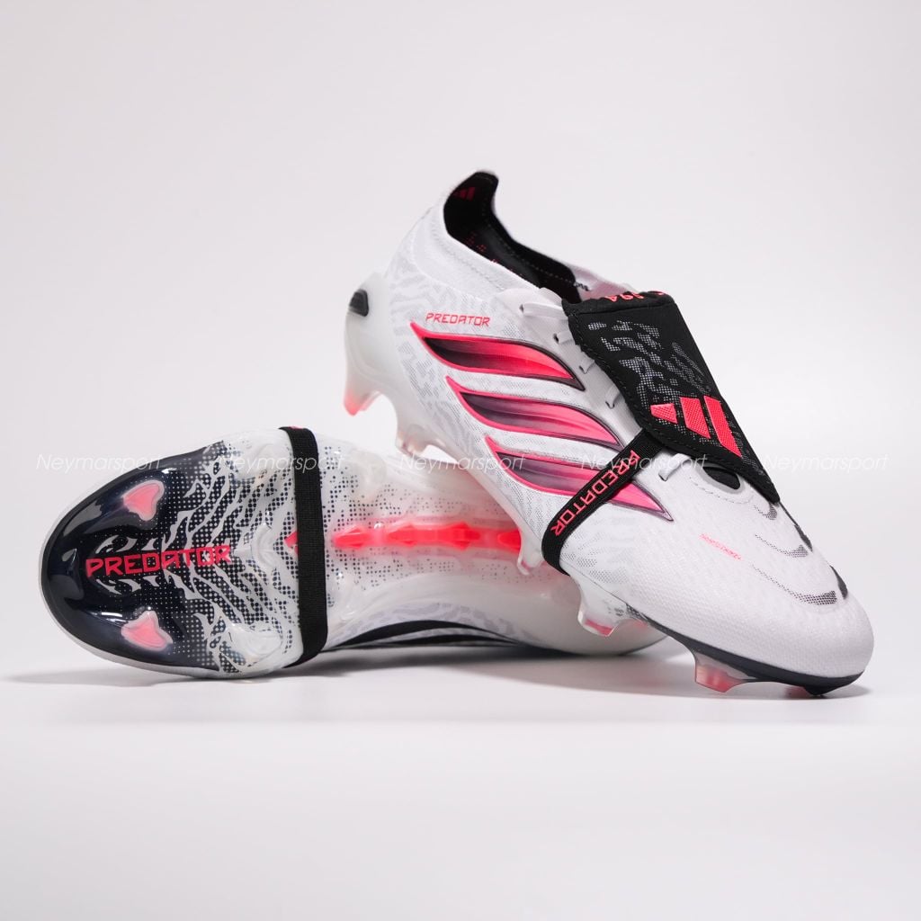 Giày đá bóng cỏ tự nhiên adidas Predator Elite Fold-over Tongue FG Chaos or Control - Footwear White/Solar Turbo/Core Black JP6248