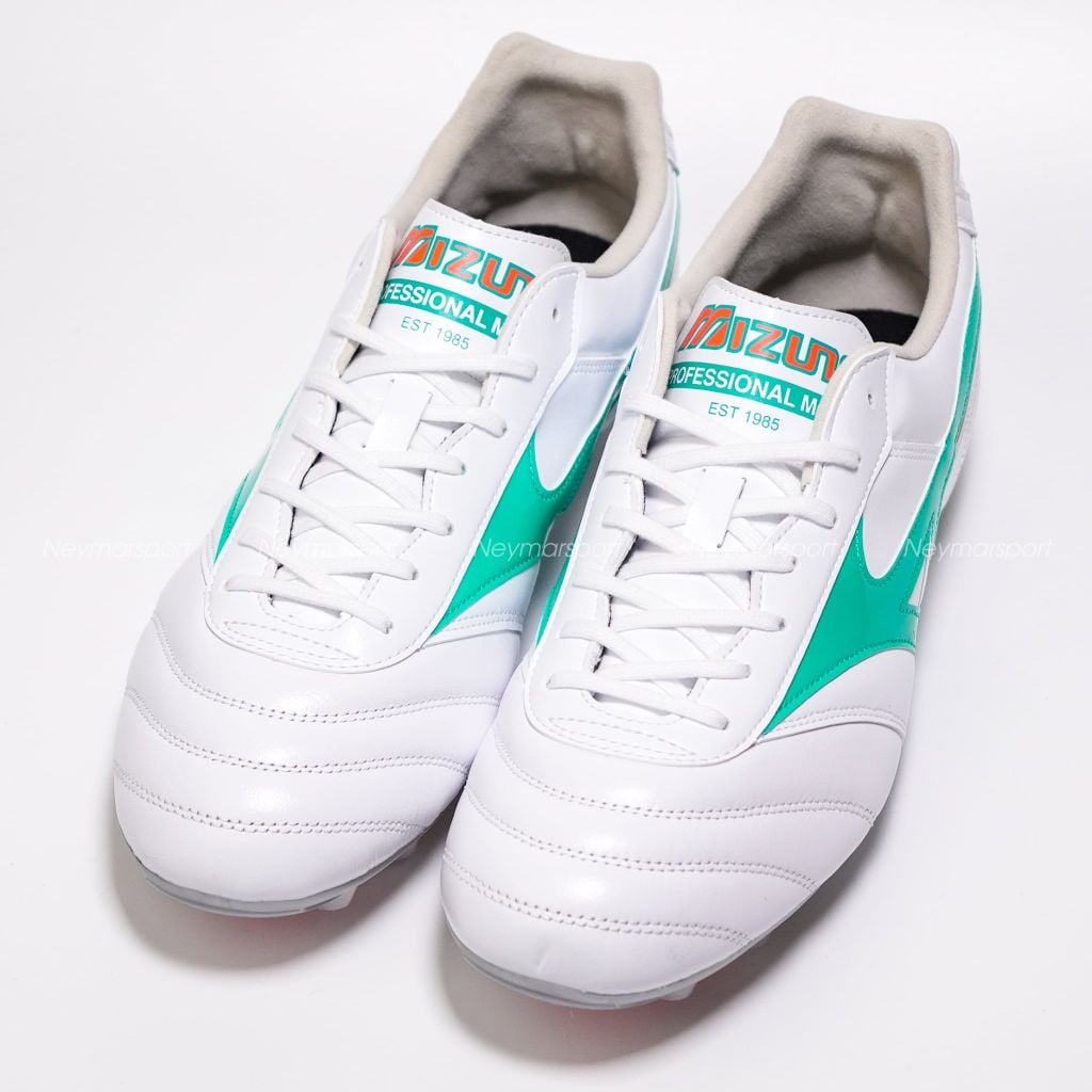 Giày đá bóng cỏ tự nhiên Mizuno Morelia II Pro FG Prism White - White/Arcadia P1GA260635