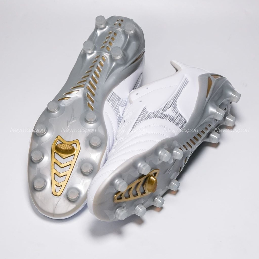 Giày đá bóng cỏ tự nhiên Mizuno Monarcida Neo III PRO FG - White/Silver P1GA262204