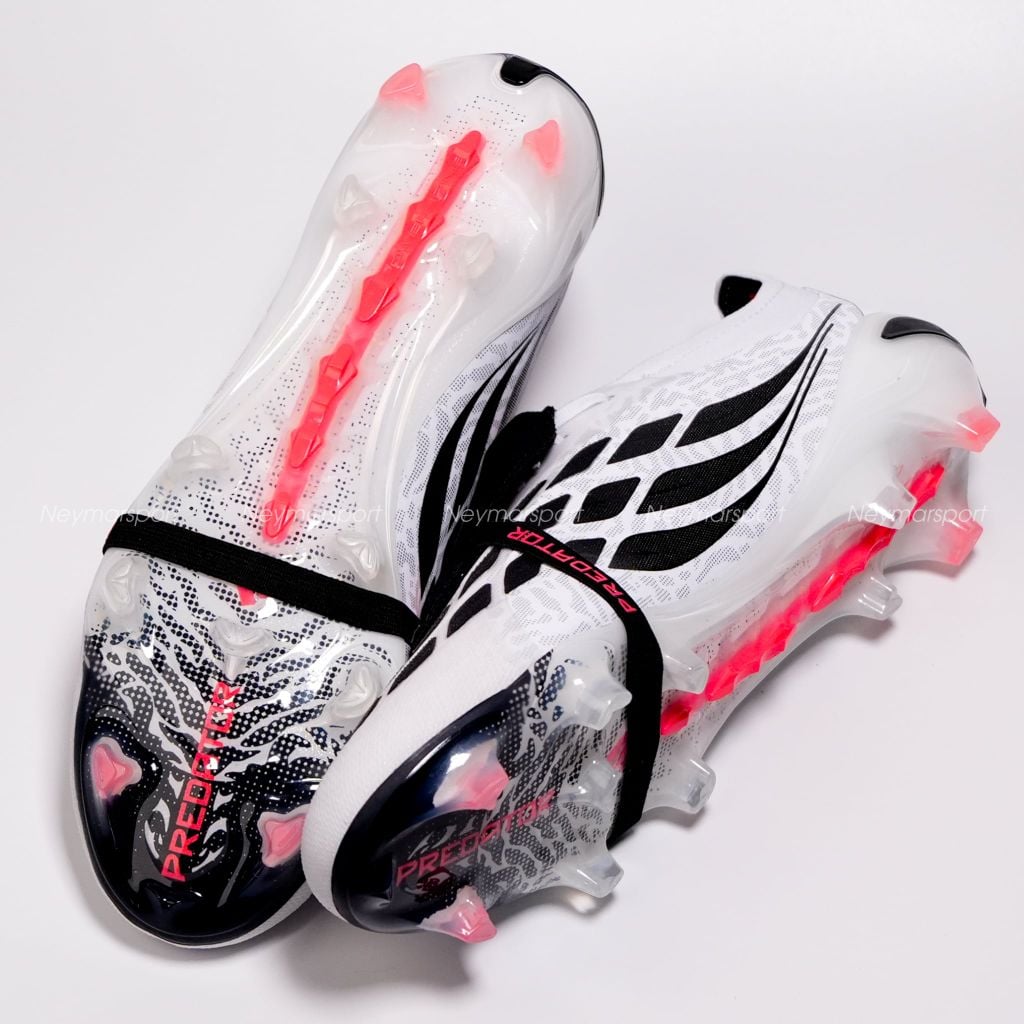 Giày đá bóng cỏ tự nhiên adidas Predator Elite Fold-over Tongue FG Chaos or Control - Footwear White/Solar Turbo/Core Black JP6248