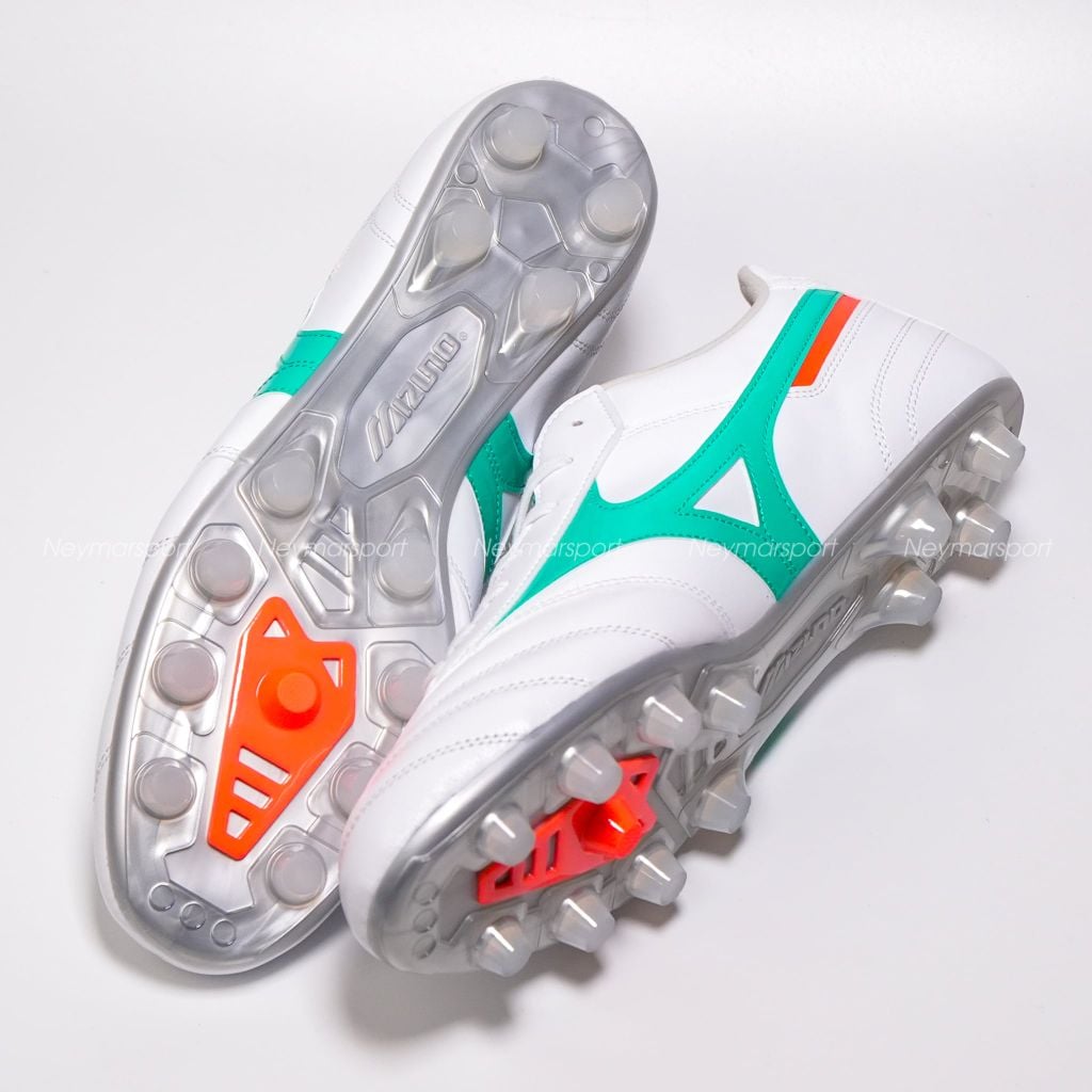 Giày đá bóng cỏ tự nhiên Mizuno Morelia II Pro FG Prism White - White/Arcadia P1GA260635