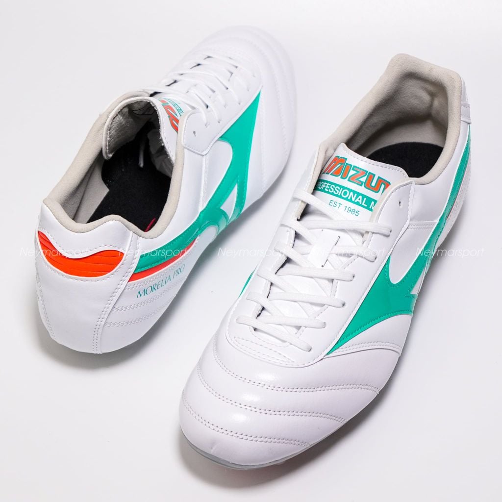 Giày đá bóng cỏ tự nhiên Mizuno Morelia II Pro FG Prism White - White/Arcadia P1GA260635
