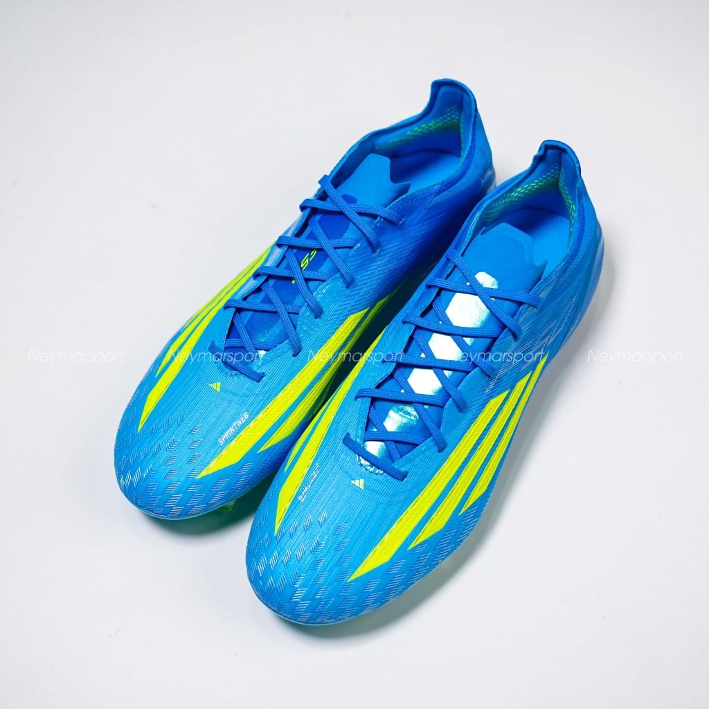 Giày đá bóng cỏ tự nhiên Adidas F50 Elite FG Ice Cold Precision - Lucid Ray Blue/Solar Yellow JR6450