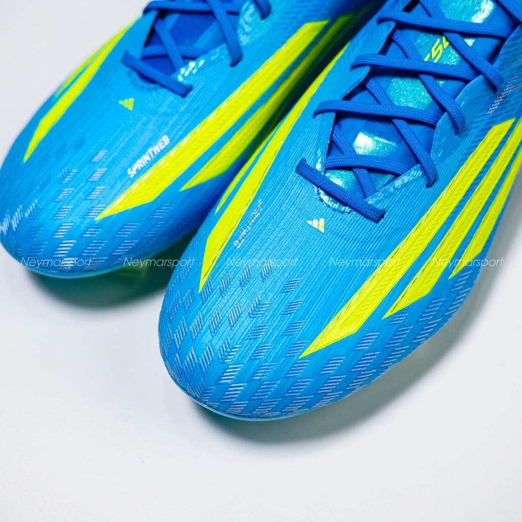 Giày đá bóng cỏ tự nhiên Adidas F50 Elite FG Ice Cold Precision - Lucid Ray Blue/Solar Yellow JR6450