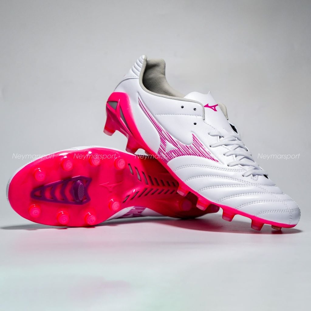 Giày đá bóng cỏ tự nhiên Mizuno Monarcida Neo III Pro FG Blazing Flair - White/Fuchsia Purple P1GA262264