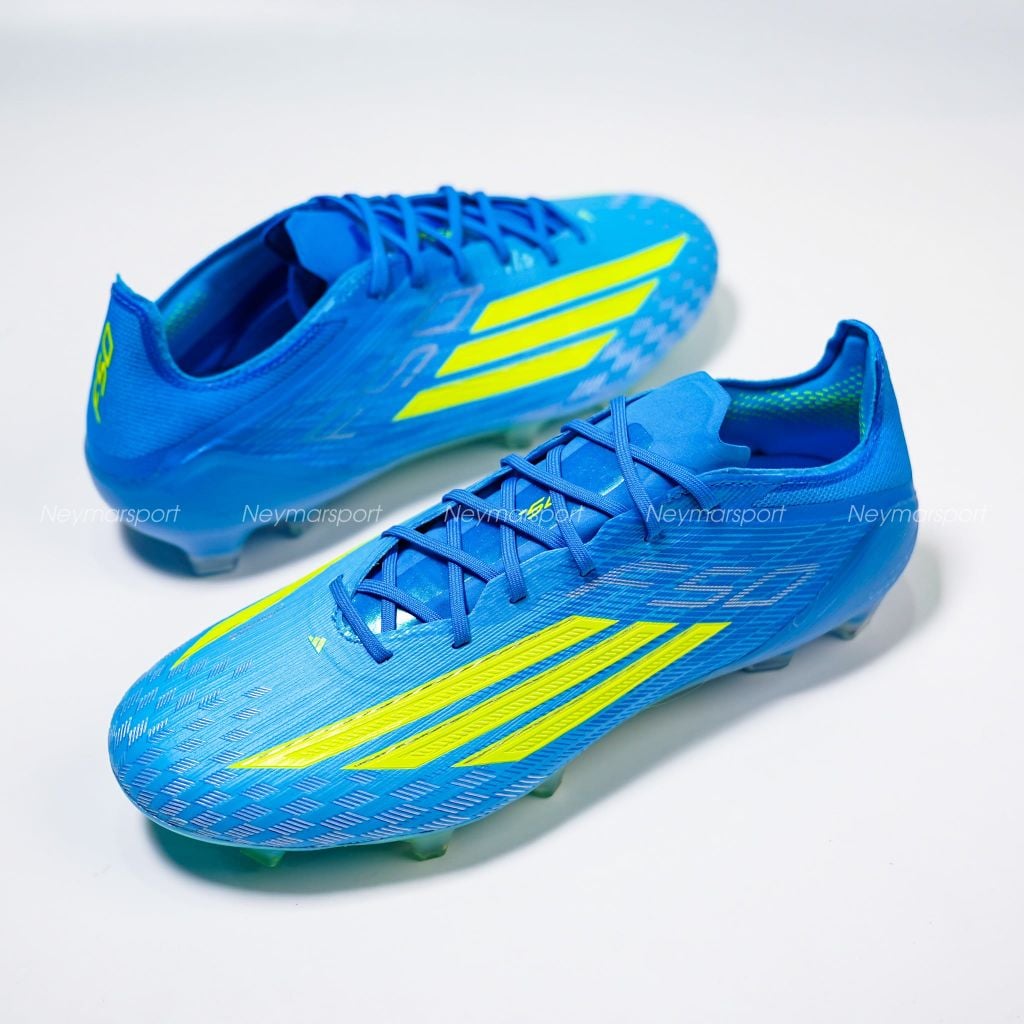 Giày đá bóng cỏ tự nhiên Adidas F50 Elite FG Ice Cold Precision - Lucid Ray Blue/Solar Yellow JR6450
