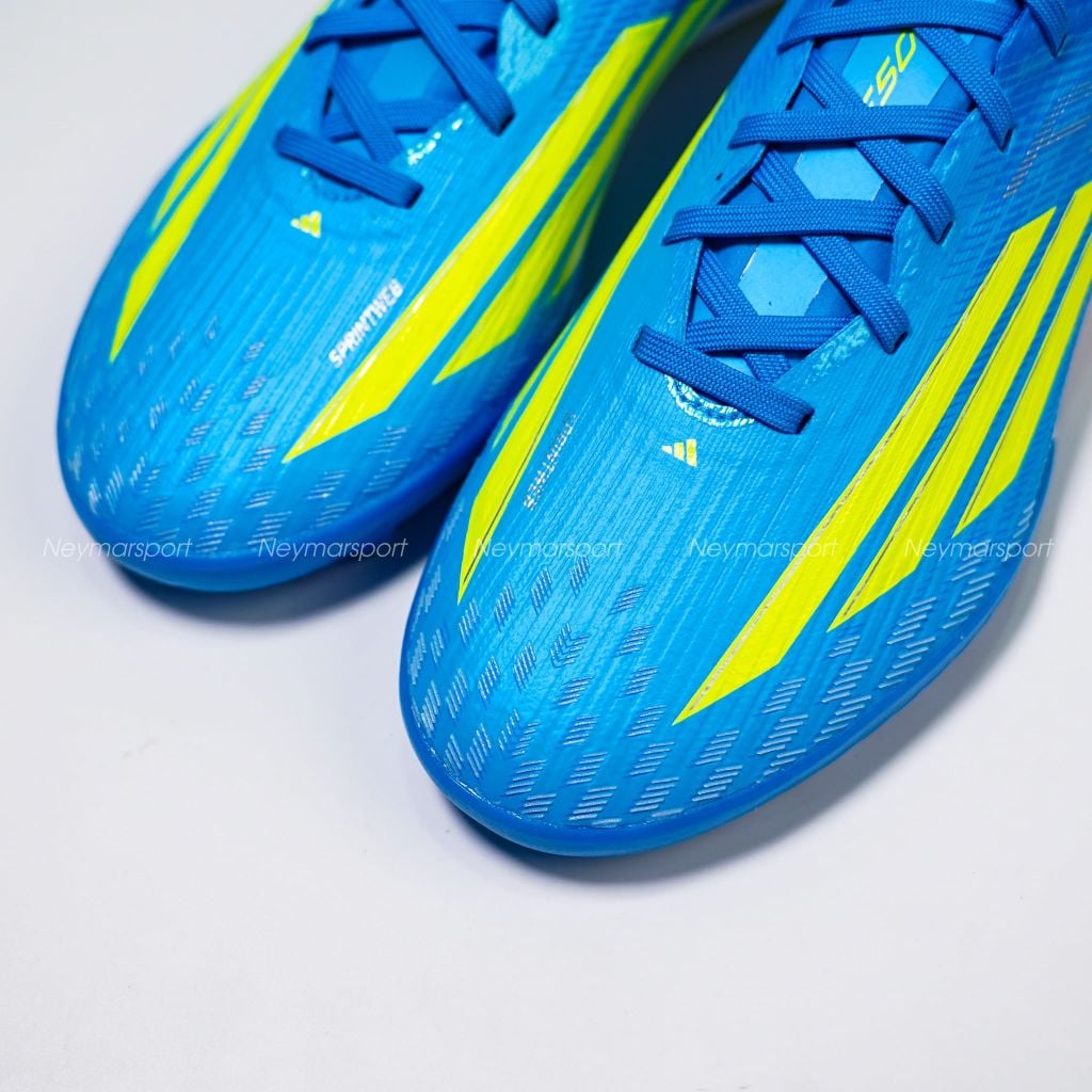 Giày đá bóng cỏ nhân tạo Adidas F50 Pro TF Ice Cold Precision - Lucid Ray Blue/Solar Yellow JR8942