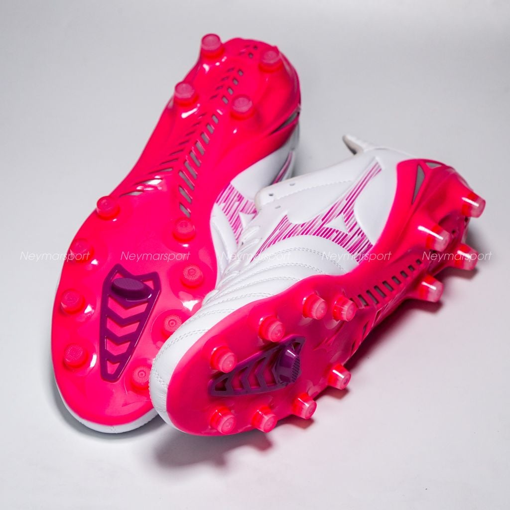 Giày đá bóng cỏ tự nhiên Mizuno Monarcida Neo III Pro FG Blazing Flair - White/Fuchsia Purple P1GA262264