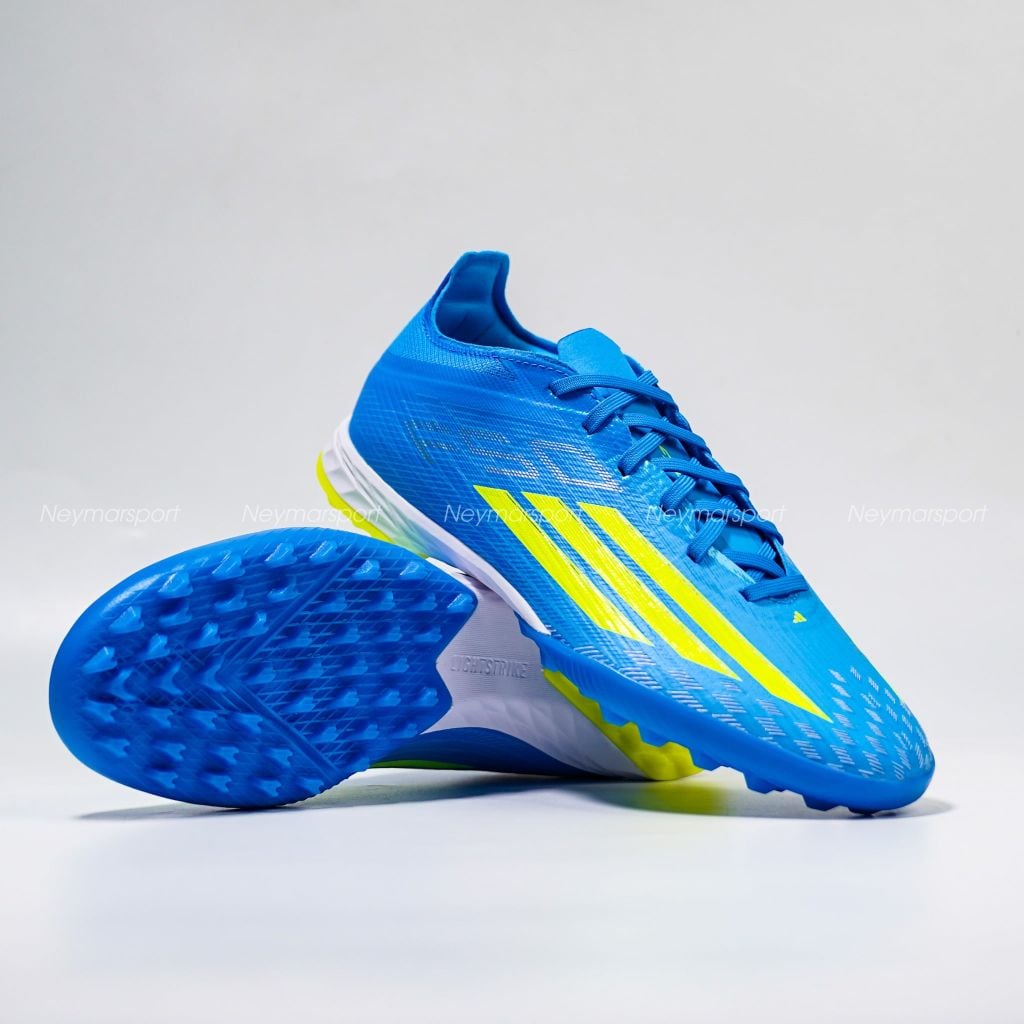 Giày đá bóng cỏ nhân tạo Adidas F50 Pro TF Ice Cold Precision - Lucid Ray Blue/Solar Yellow JR8942