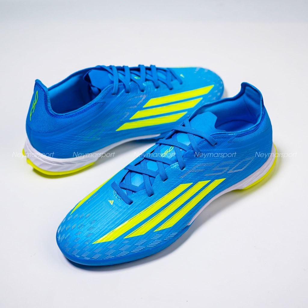 Giày đá bóng cỏ nhân tạo Adidas F50 Pro TF Ice Cold Precision - Lucid Ray Blue/Solar Yellow JR8942