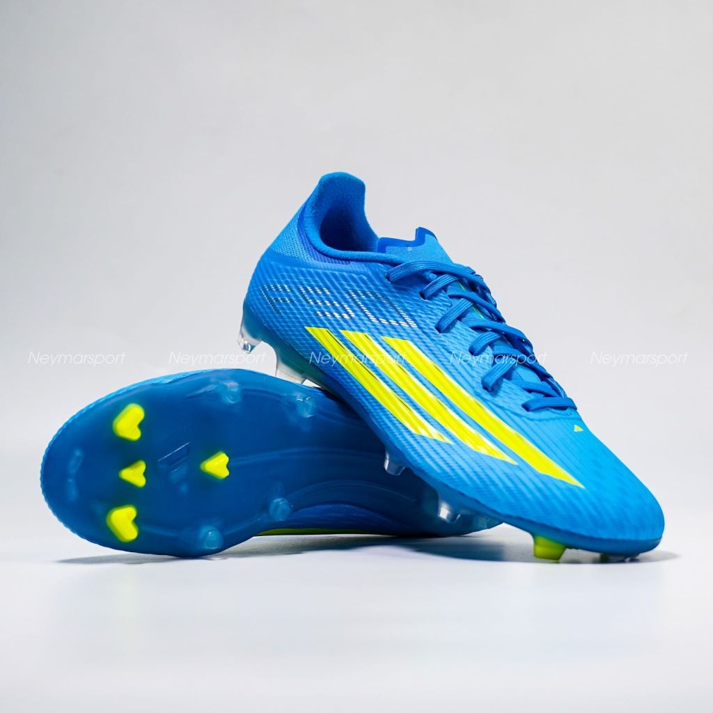 Giày đá bóng cỏ tự nhiên Adidas F50 League FG Ice Cold Precision - Lucid Ray Blue/Solar Yellow JR8992