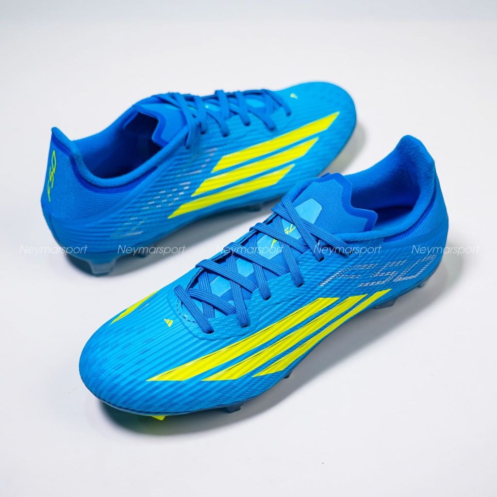 Giày đá bóng cỏ tự nhiên Adidas F50 League FG Ice Cold Precision - Lucid Ray Blue/Solar Yellow JR8992