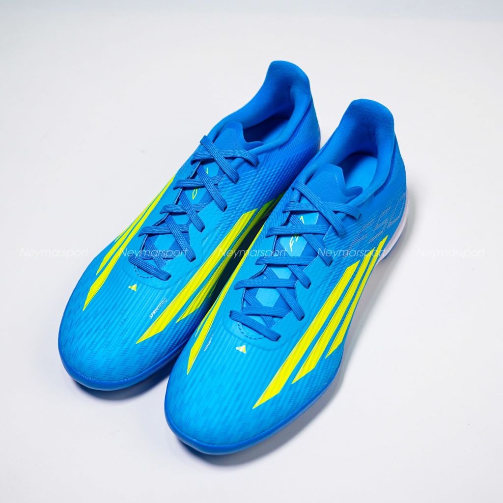 Giày đá bóng cỏ nhân tạo Adidas F50 League TF Ice Cold Precision - Lucid Ray Blue/Solar Yellow JR8975
