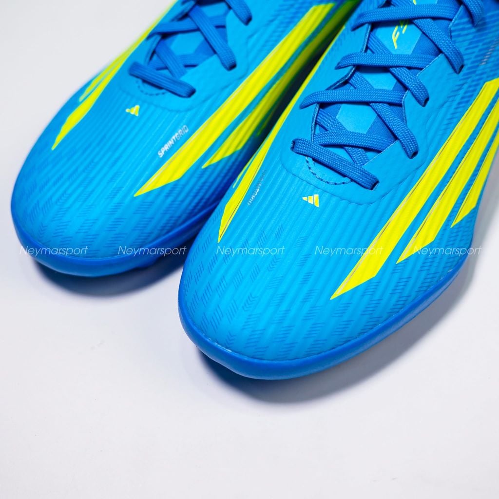 Giày đá bóng cỏ nhân tạo Adidas F50 League TF Ice Cold Precision - Lucid Ray Blue/Solar Yellow JR8975
