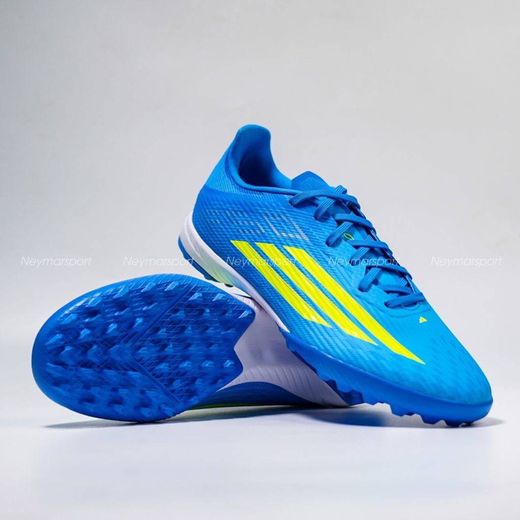 Giày đá bóng cỏ nhân tạo Adidas F50 League TF Ice Cold Precision - Lucid Ray Blue/Solar Yellow JR8975