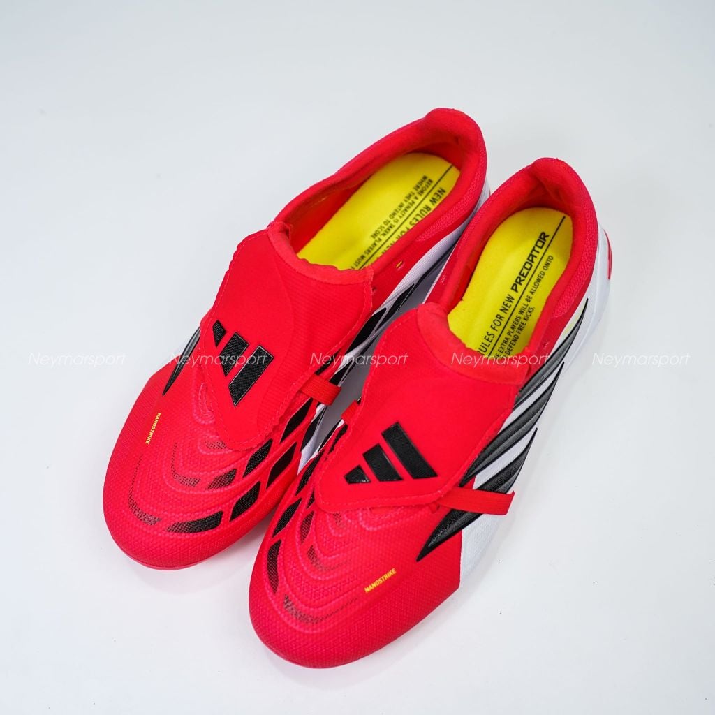 Giày đá bóng cỏ tự nhiên adidas Predator League Fold-over Tongue FG Born For Goals - Lucid Red/Core Black/Footwear White JS0422