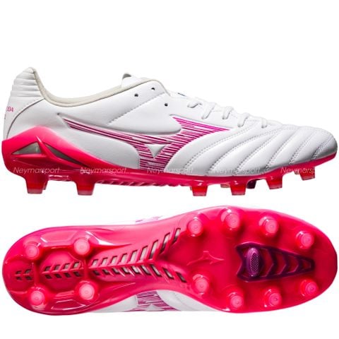 Giày đá bóng cỏ tự nhiên Mizuno Monarcida Neo III Pro FG Blazing Flair - White/Fuchsia Purple P1GA262264