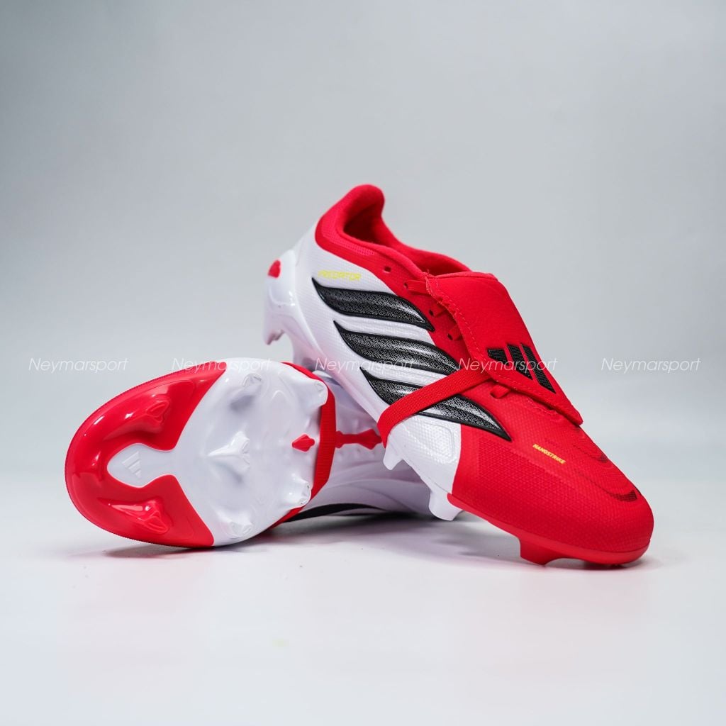 Giày đá bóng cỏ tự nhiên adidas Predator League Fold-over Tongue FG Born For Goals - Lucid Red/Core Black/Footwear White JS0422