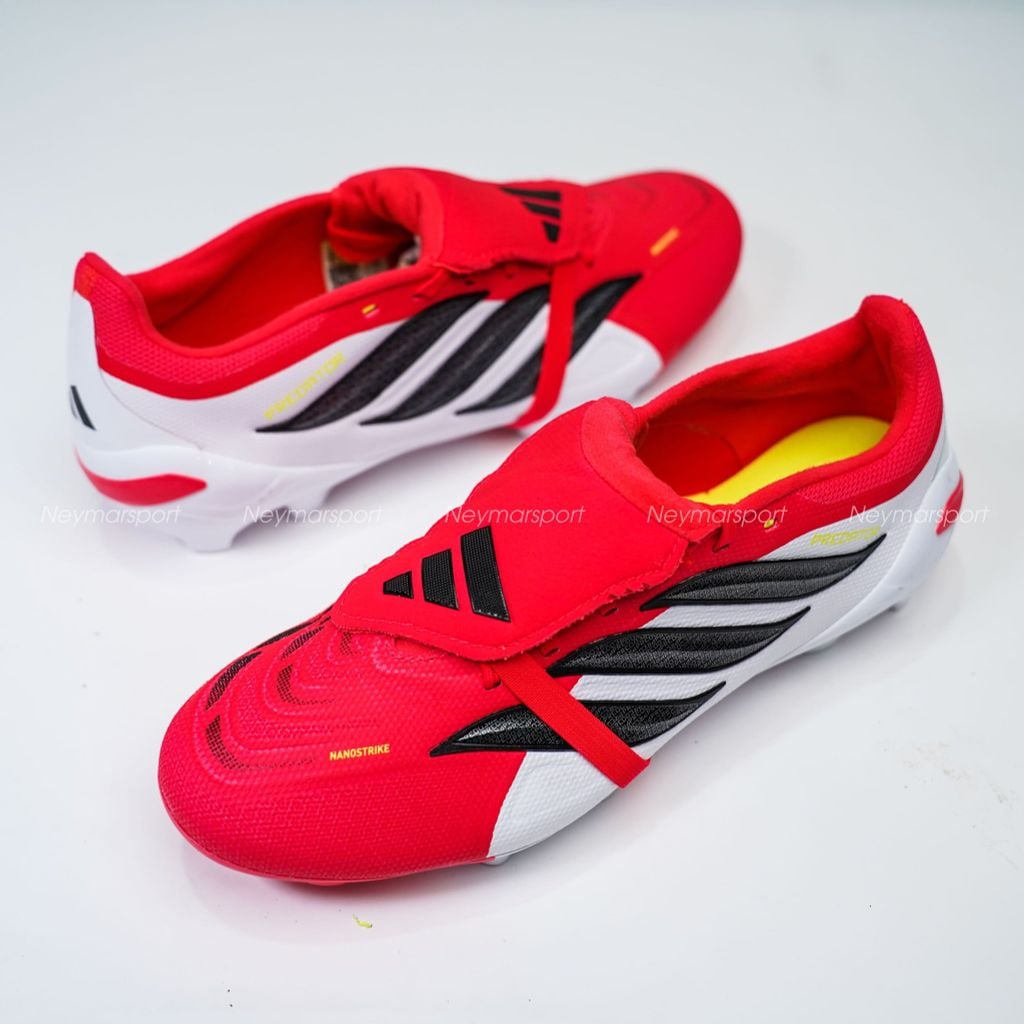Giày đá bóng cỏ tự nhiên adidas Predator League Fold-over Tongue FG Born For Goals - Lucid Red/Core Black/Footwear White JS0422