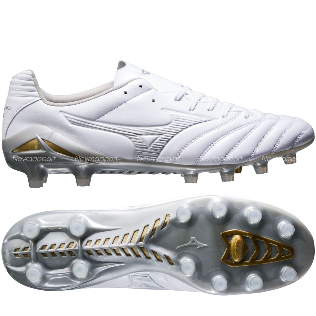 Giày đá bóng cỏ tự nhiên Mizuno Monarcida Neo III PRO FG - White/Silver P1GA262204