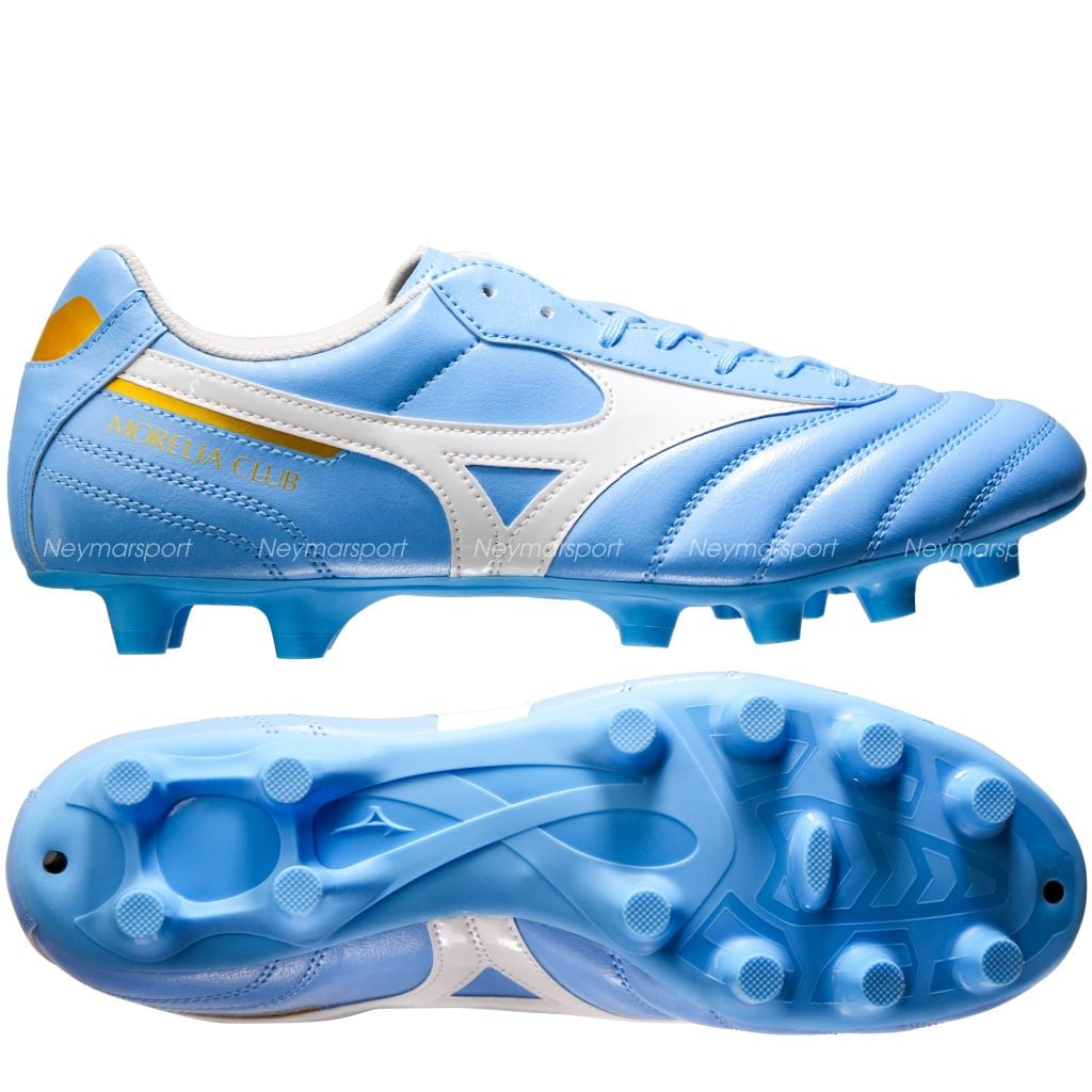Giày đá bóng cỏ tự nhiên Mizuno Morelia II Club FG Unity Sky - Sky Blue/White P1GA260825