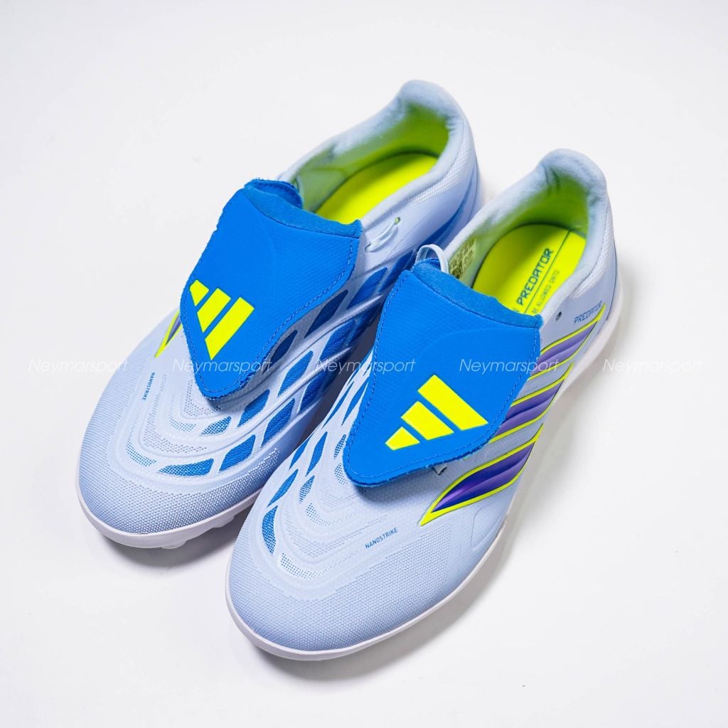 Giày đá bóng cỏ nhân tạo adidas Predator League Fold-over Tongue TF Ice Cold Precision - Crystal Sky/ Ray Blue JR7874