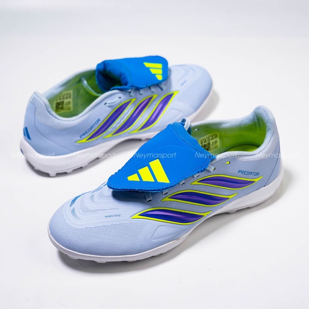 Giày đá bóng cỏ nhân tạo adidas Predator League Fold-over Tongue TF Ice Cold Precision - Crystal Sky/ Ray Blue JR7874