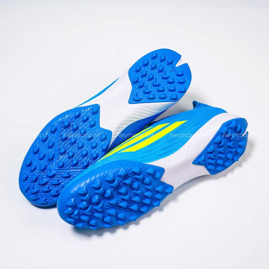 Giày đá bóng cỏ nhân tạo Adidas F50 League TF Ice Cold Precision - Lucid Ray Blue/Solar Yellow JR8975