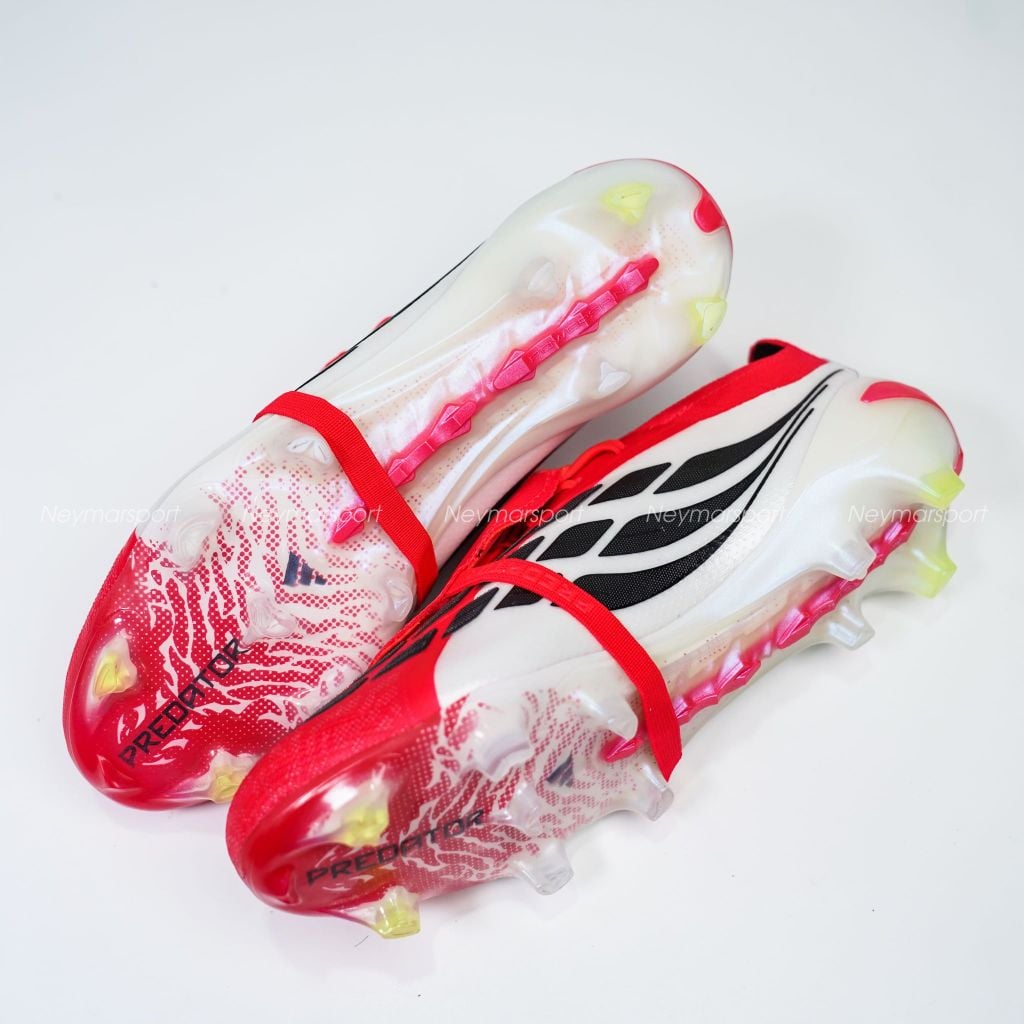 Giày đá bóng cỏ tự nhiên adidas Predator Elite Fold-over Tongue FG Born For Goals - Lucid Red/Core Black/Footwear White JS0380